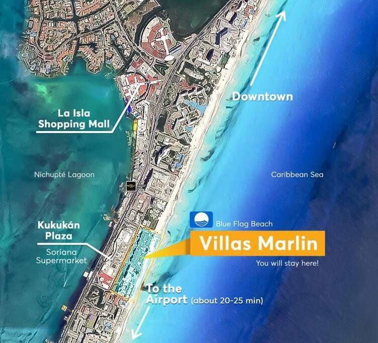 Villa Aurora Beautiful Beachfront Apartment Канкун Экстерьер фото